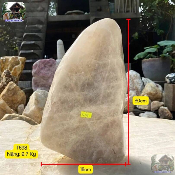Trụ thạch anh trắng 100% tự nhiên 9.7kg - T698