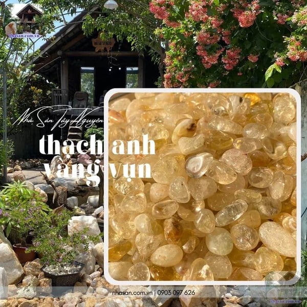 Đá thạch anh vàng vụn bóng tự nhiên - Tích tụ vượng khí, nạp điểm huyệt nhà mới