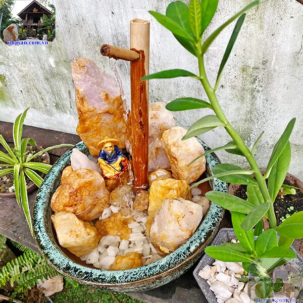 Thạch thủy bình kích hoạt năng lượng sân vườn, phòng khách, bàn trà, nơi làm việc
