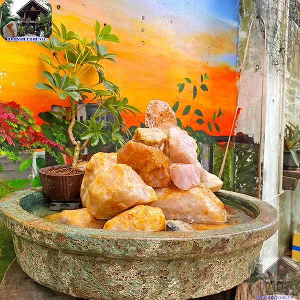 Thạch thủy bình đá thạch anh - Bộ pháp khí kích lộc, trừ hung, hóa sát