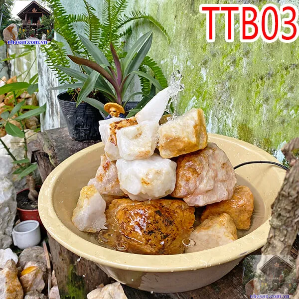 Thạch thủy bình đá tự nhiên - Gia đạo thái hòa, mở đường quan vận