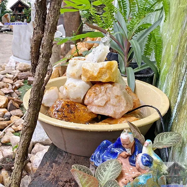 Thạch thủy bình đá tự nhiên - Gia đạo thái hòa, mở đường quan vận