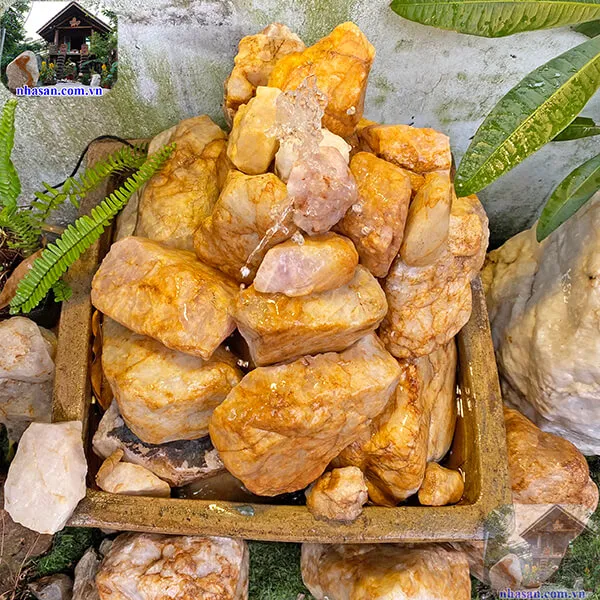 Thạch thủy bình phong thủy đá thạch anh - Trấn trạch, tránh tà, vượng gia đạo