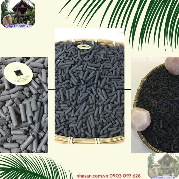 Than hoạt tính gáo dừa (dạng ống) - Rải nắp hầm cầu khử mùi hôi