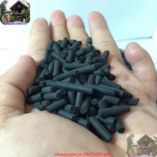 Than hoạt tính gáo dừa (dạng ống) - Rải nắp hầm cầu khử mùi hôi