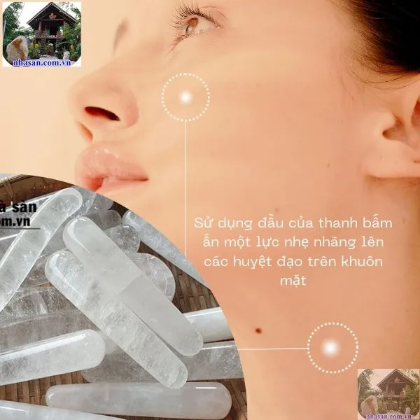 Thanh bấm huyệt đá thạch anh - Massage toàn thân hiệu quả