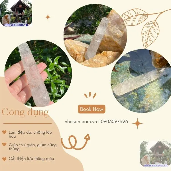 Thanh bấm huyệt đá thạch anh - Massage toàn thân hiệu quả