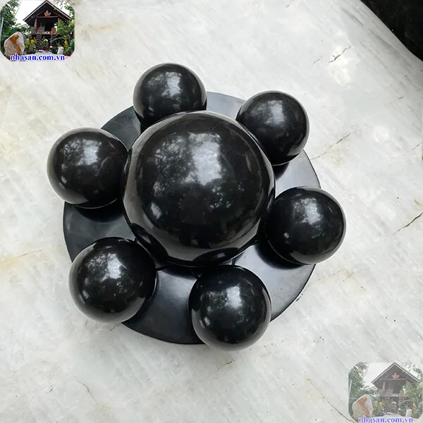 Thất tinh trận Obsidian đá bồ kết đen tự nhiên trấn sát cầu tài - TTT03