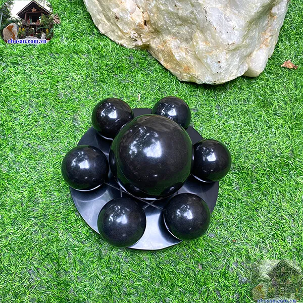 Thất tinh trận Obsidian đá bồ kết đen tự nhiên trấn sát cầu tài - TTT03
