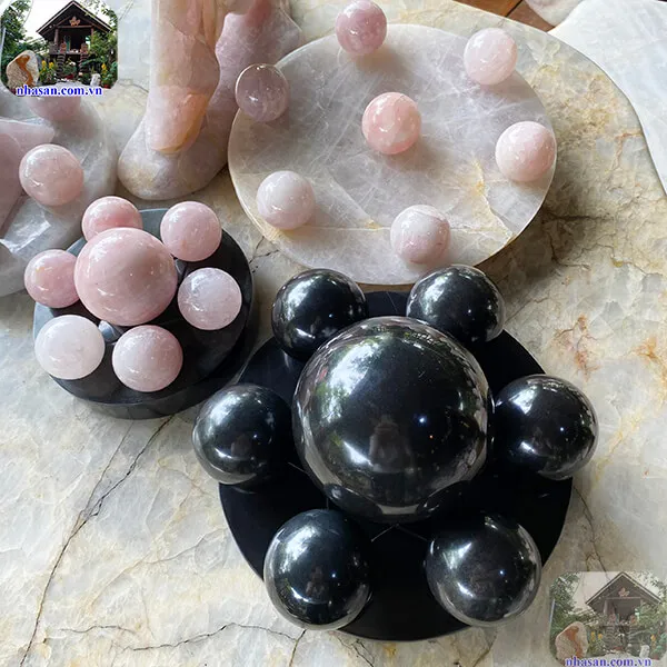 Thất tinh trận Obsidian đá bồ kết đen tự nhiên trấn sát cầu tài - TTT03