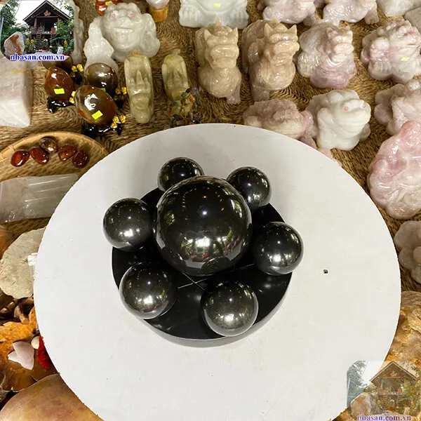 Thất tinh trận Obsidian đá bồ kết đen tự nhiên trấn sát cầu tài - TTT03