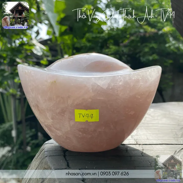Thỏi Vàng Đá Thạch Anh TV44 nặng 2.12kg, dài 15.5cm x rộng 11cm x cao 9cm