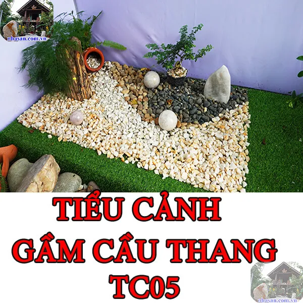 Phong thủy tiểu cảnh gầm cầu thang trấn trạch TC05