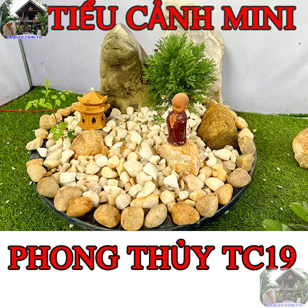 Tiểu cảnh mini phong thủy trang trí trong nhà mang năng lượng bình yên TC19