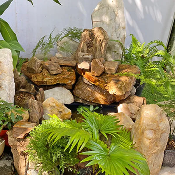 Tiểu cảnh thác nước hòn non bộ đá phong thủy giúp luân chuyển sinh khí TC32