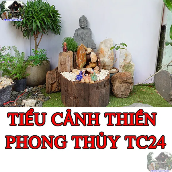 Tiểu cảnh thiền phong thủy nạp năng lượng bằng đá thạch anh TC24