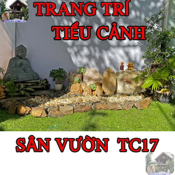 Trang trí tiểu cảnh sân vườn phong thủy cân bằng năng lượng âm dương TC17
