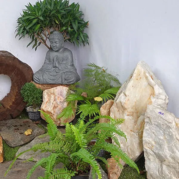 Trang trí tiểu cảnh tượng Phật thiền định giúp tiêu trừ vận hạn tránh thị phi TC29