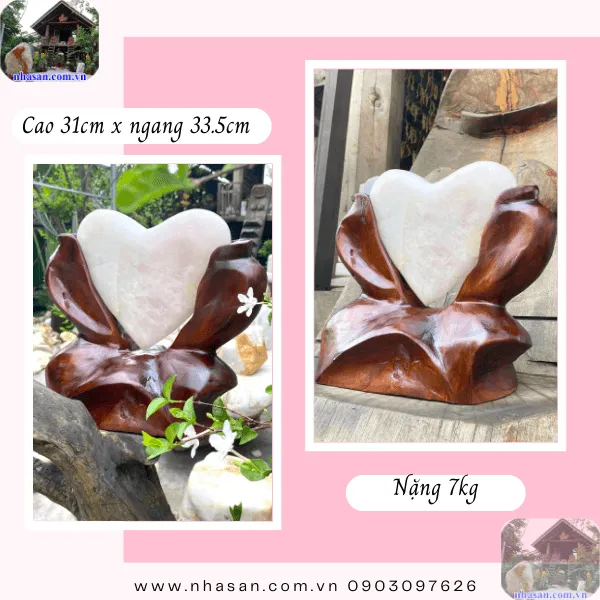 Trụ trái tim thạch anh hồng - Mở luân xa tim và lòng trắc ẩn