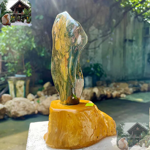 Trụ đá canxedon tự nhiên 1kg-CXD25