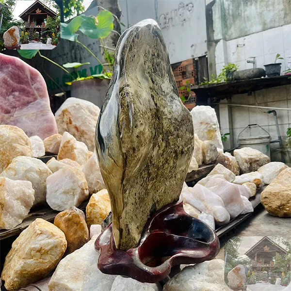 Trụ đá canxedon tự nhiên 12.6kg-CXD63