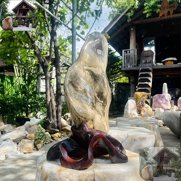 Trụ đá canxedon tự nhiên 12.6kg-CXD63
