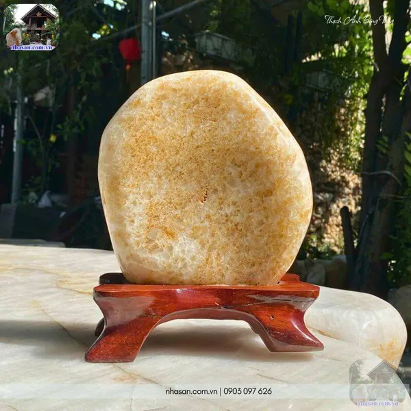 Trụ thạch anh bông vàng 5.6kg, cao 26cm x ngang 19cm - TAV125