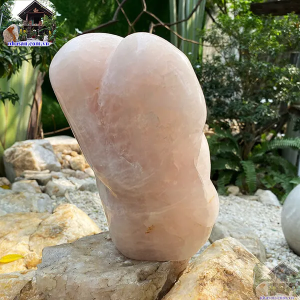 Trụ thạch anh hồng T701, nặng 8kg, kích thước 22x20x12 cm