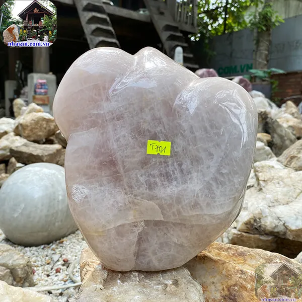 Trụ thạch anh hồng T701, nặng 8kg, kích thước 22x20x12 cm