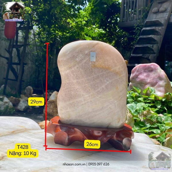 Trụ đá thạch anh hồng trấn trạch T428 - 10kg