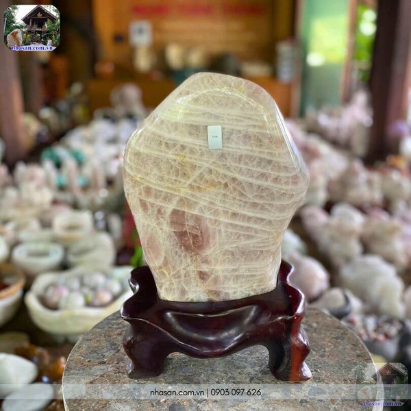 Trụ đá thạch anh hồng tự nhiên T418 - 11.5kg