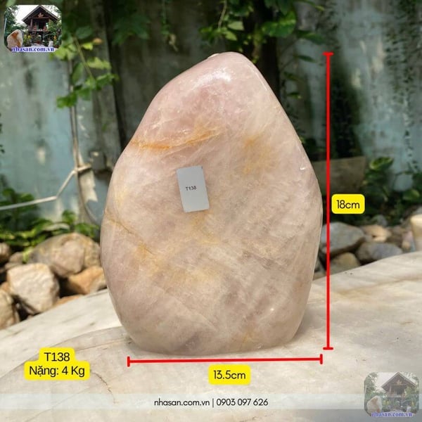 Trụ đá thạch anh hồng 4kg-T138