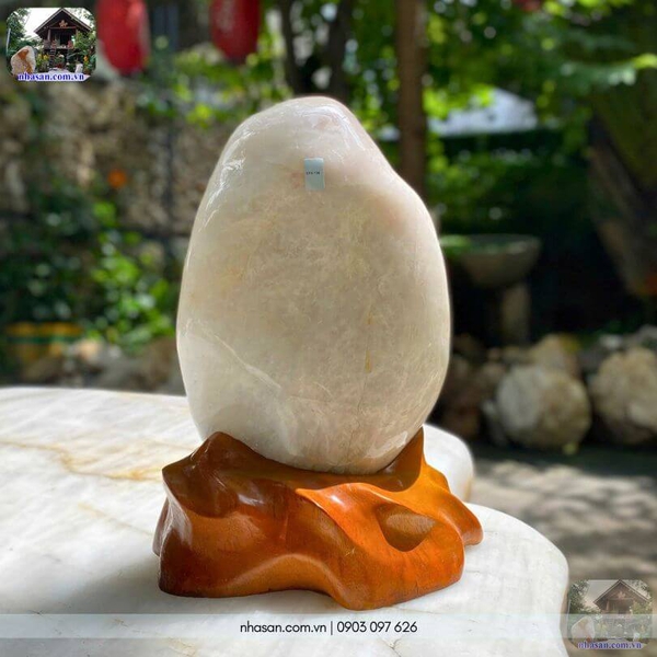Trụ đá thạch anh trắng hồng T36 - 15.4kg