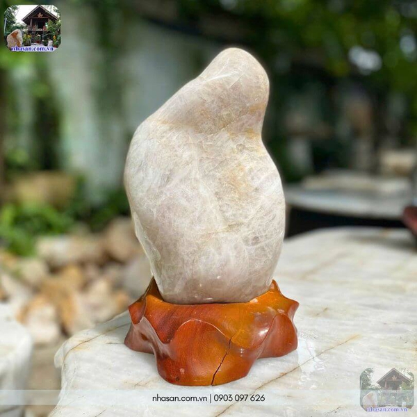 Trụ đá thạch anh trắng hồng T39 - 14.6kg