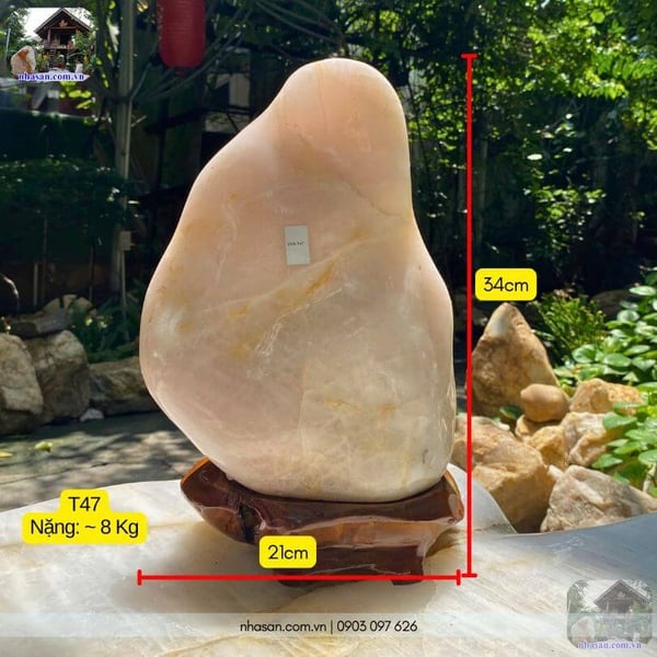 Trụ đá thạch anh hồng 8kg - T47