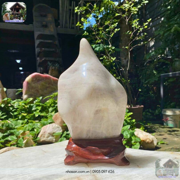 Trụ đá thạch anh hồng tự nhiên T424 - 4.4kg