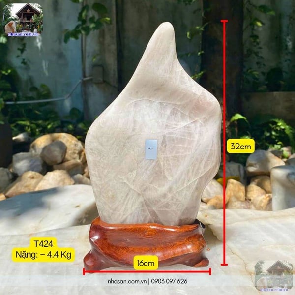 Trụ đá thạch anh hồng tự nhiên T424 - 4.4kg
