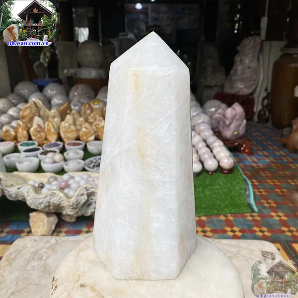 Trụ lục giác thạch anh trắng 4.46kg-T585