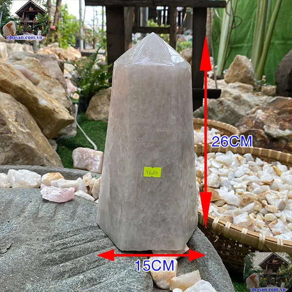 Trụ lục giác thạch anh hồng 6.6kg-T620