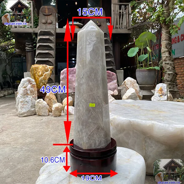 Trụ lục giác thạch anh hồng 16kg-T625