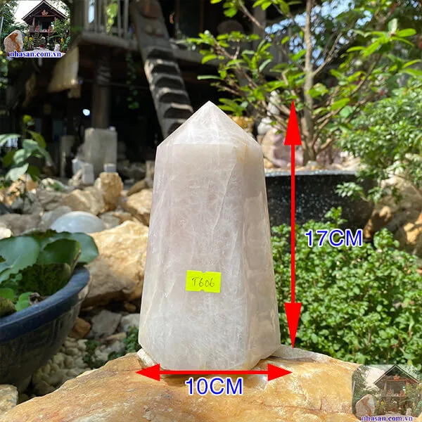 Trụ lục giác thạch anh hồng 1.9kg-T606