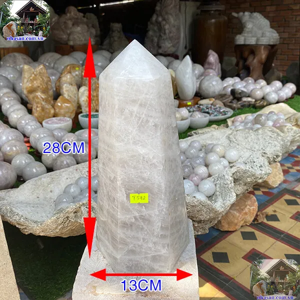 Trụ lục giác thạch anh trắng 5.2kg-T572