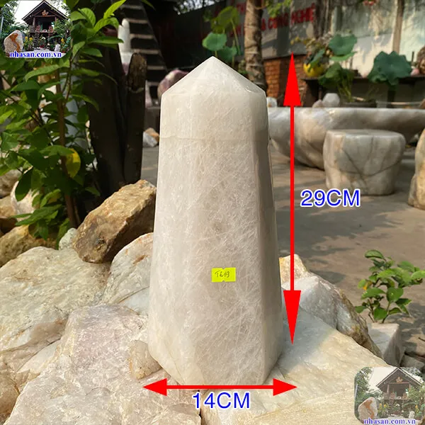 Trụ lục giác thạch anh trắng 6.8kg-T619