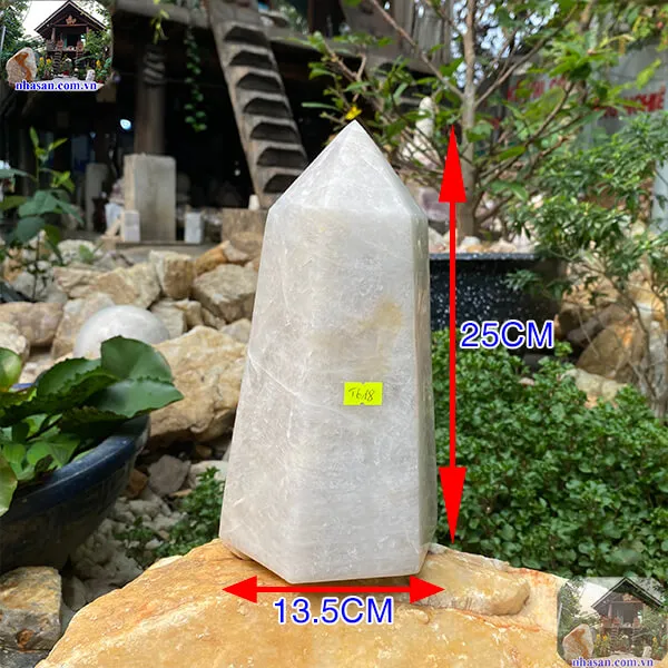 Trụ lục giác thạch anh trắng 5.4kg-T618