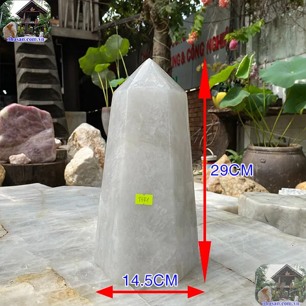 Trụ lục giác thạch anh trắng 7.4kg-T581