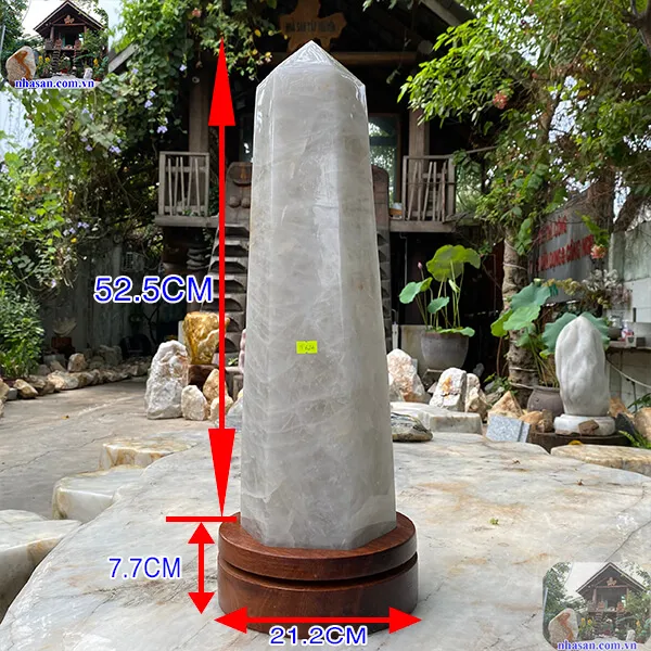 Trụ lục giác thạch anh trắng 23kg-T626