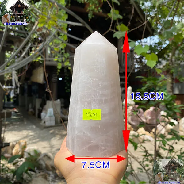 Trụ lục giác thạch anh hồng 1.08kg-T600