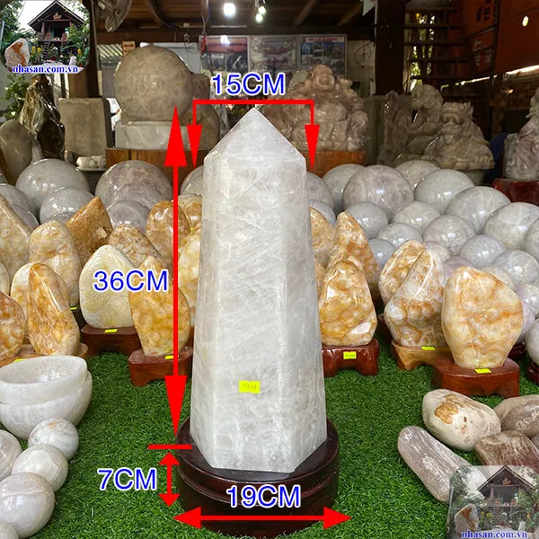 Trụ lục lăng thạch anh trắng 12.2kg-T569
