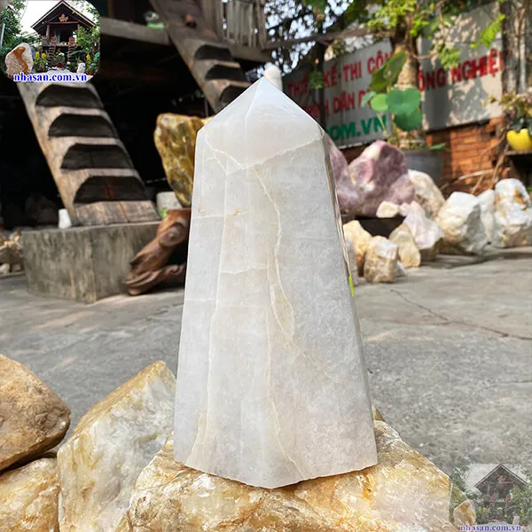 Trụ lục giác thạch anh trắng 4.8kg-T617