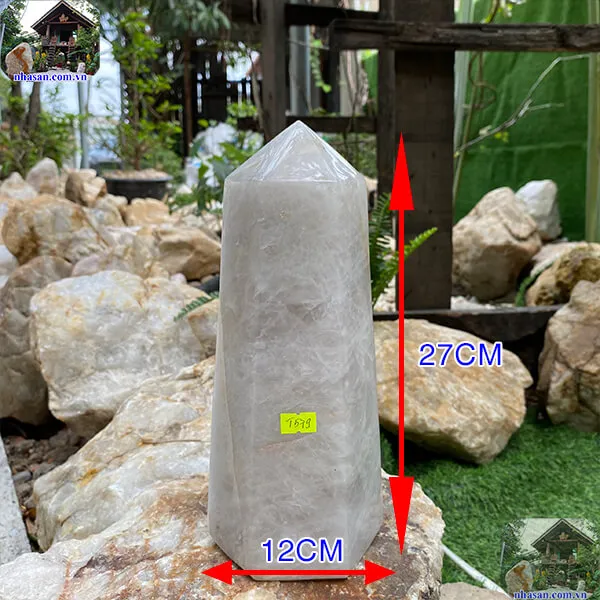 Trụ lục giác thạch anh trắng 5kg-T579